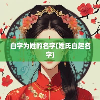 白字为姓的名字(姓氏白起名字)