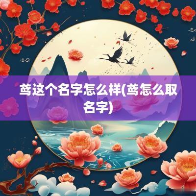 鸢这个名字怎么样(鸢怎么取名字)