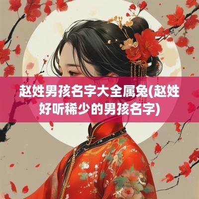 赵姓男孩名字大全属兔(赵姓好听稀少的男孩名字)