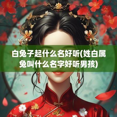 白兔子起什么名好听(姓白属兔叫什么名字好听男孩)