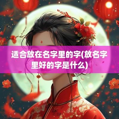 适合放在名字里的字(放名字里好的字是什么)