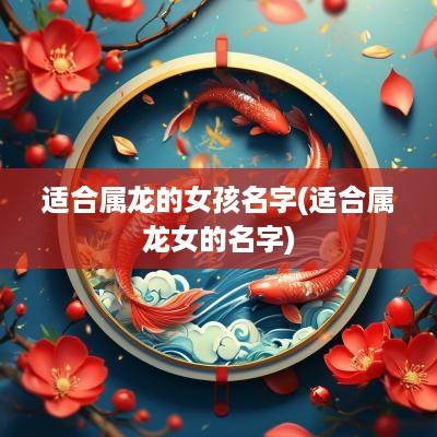 适合属龙的女孩名字(适合属龙女的名字)