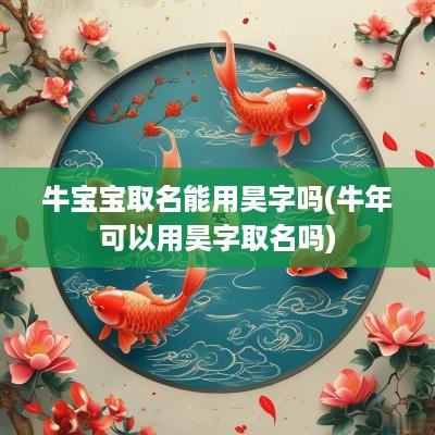牛宝宝取名能用昊字吗(蛇年可以用昊字取名吗)