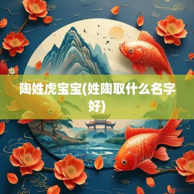 陶姓虎宝宝(姓陶取什么名字好)