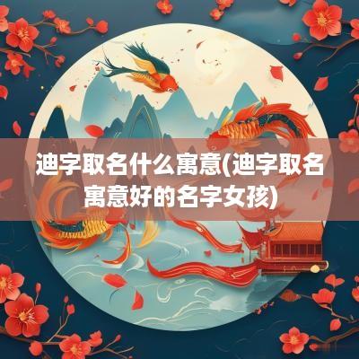 迪字取名什么寓意(迪字取名寓意好的名字女孩)