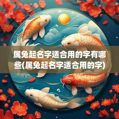 属兔起名字适合用的字有哪些(属兔起名字适合用的字)