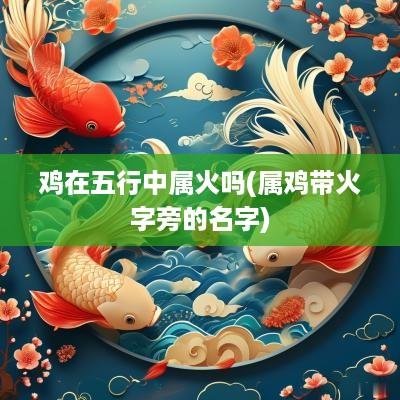 鸡在五行中属火吗(属鸡带火字旁的名字)