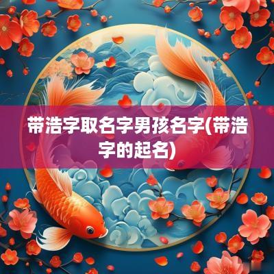 带浩字取名字男孩名字(带浩字的起名)