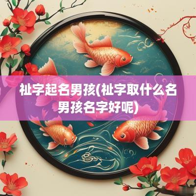 祉字起名男孩(祉字取什么名男孩名字好呢)