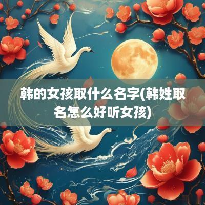 韩的女孩取什么名字(韩姓取名怎么好听女孩)