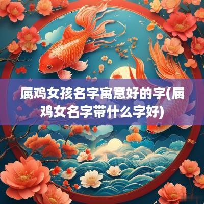 属鸡女孩名字寓意好的字(属鸡女名字带什么字好)