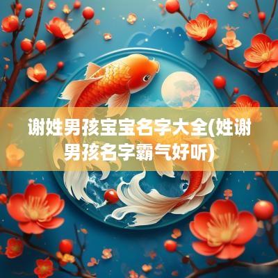 谢姓男孩宝宝名字大全(姓谢男孩名字霸气好听)
