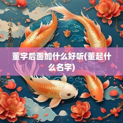 董字后面加什么好听(董起什么名字)