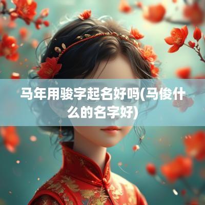 马年用骏字起名好吗(马俊什么的名字好)
