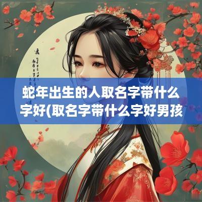 蛇年出生的人取名字带什么字好(取名字带什么字好男孩)