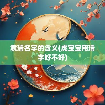 袁瑞名字的含义(虎宝宝用瑞字好不好)