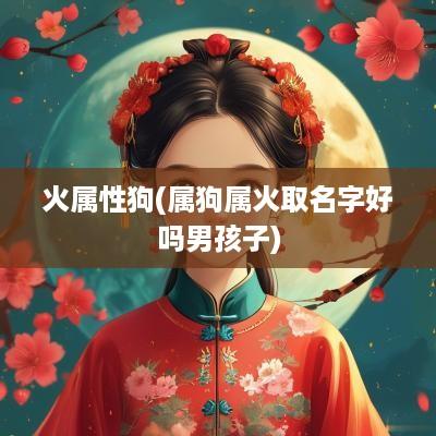 火属性狗(属狗属火取名字好吗男孩子)
