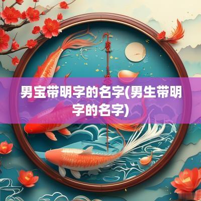 男宝带明字的名字(男生带明字的名字)