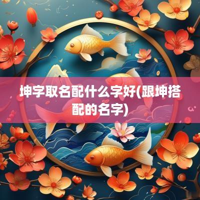坤字取名配什么字好(跟坤搭配的名字)