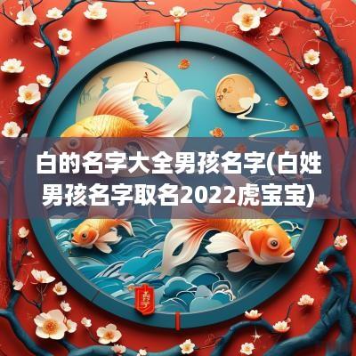 白的名字大全男孩名字(白姓男孩名字取名2025虎宝宝)
