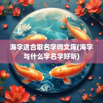 海字适合取名字吗文库(海字与什么字名字好听)