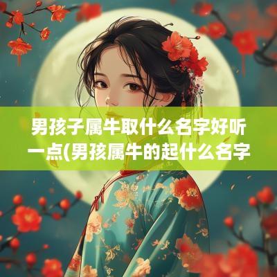 男孩子属牛取什么名字好听一点(男孩属牛的起什么名字好听)