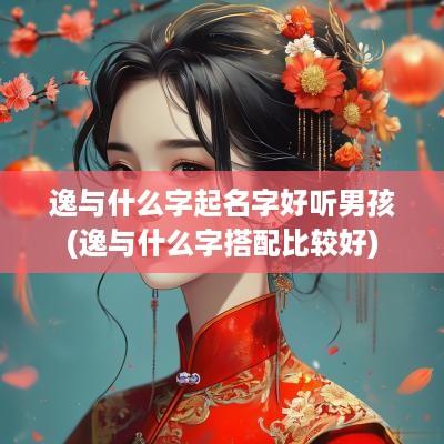 逸与什么字起名字好听男孩(逸与什么字搭配比较好)