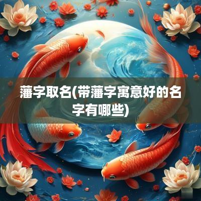 藩字取名(带藩字寓意好的名字有哪些)