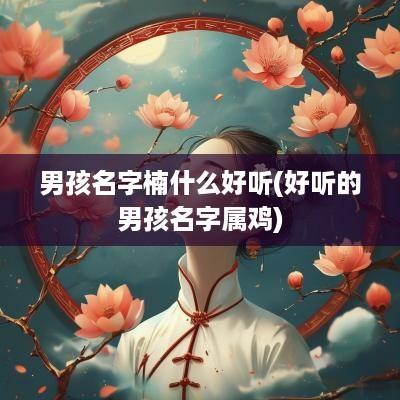 男孩名字楠什么好听(好听的男孩名字属鸡)