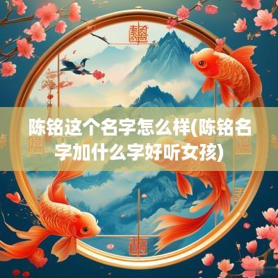 陈铭这个名字怎么样(陈铭名字加什么字好听女孩)