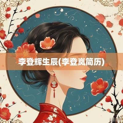 李登辉生辰(李登岚简历)