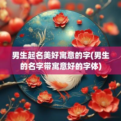 男生起名美好寓意的字(男生的名字带寓意好的字体)