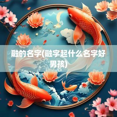 融的名字(融字起什么名字好男孩)