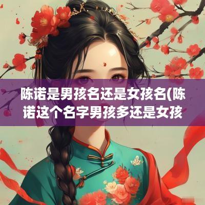 陈诺是男孩名还是女孩名(陈诺这个名字男孩多还是女孩多)