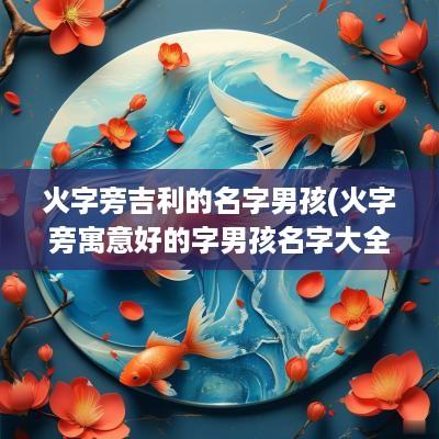 火字旁吉利的名字男孩(火字旁寓意好的字男孩名字大全)