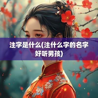 注字是什么(注什么字的名字好听男孩)