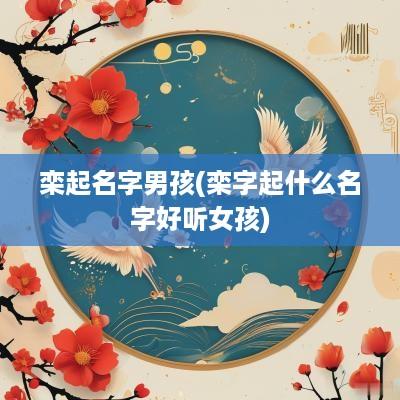 栾起名字男孩(栾字起什么名字好听女孩)