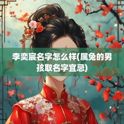 李奕宸名字怎么样(属兔的男孩取名字宜忌)