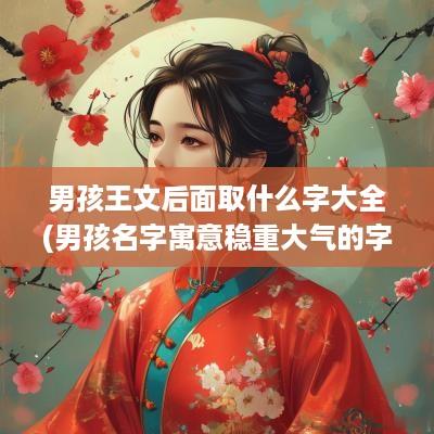男孩王文后面取什么字大全(男孩名字寓意稳重大气的字)