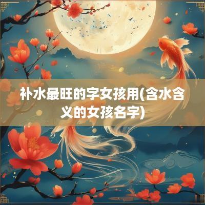 补水最旺的字女孩用(含水含义的女孩名字)