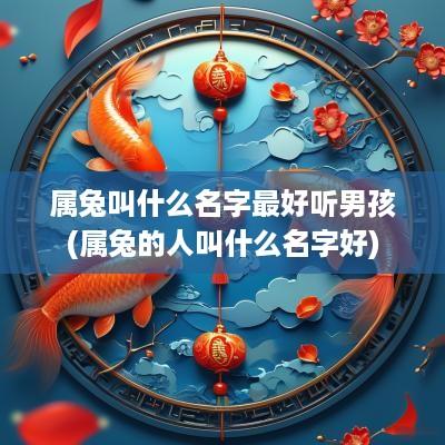 属兔叫什么名字最好听男孩(属兔的人叫什么名字好)