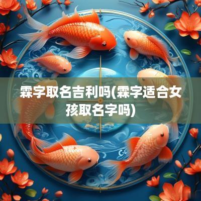 霖字取名吉利吗(霖字适合女孩取名字吗)