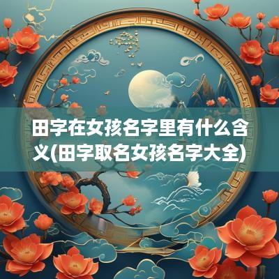 田字在女孩名字里有什么含义(田字取名女孩名字大全)
