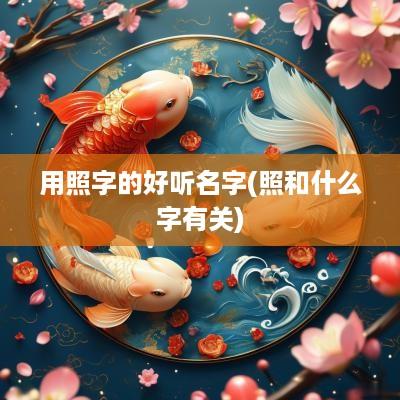 用照字的好听名字(照和什么字有关)