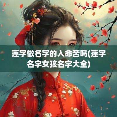 莲字做名字的人命苦吗(莲字名字女孩名字大全)