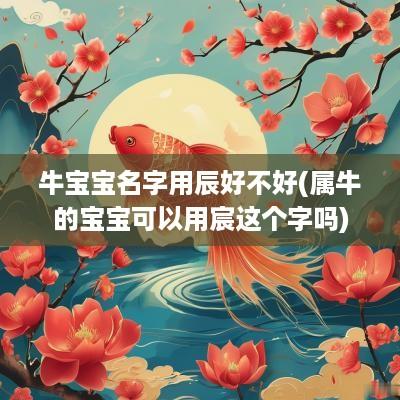 牛宝宝名字用辰好不好(属牛的宝宝可以用宸这个字吗)