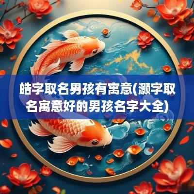 皓字取名男孩有寓意(灏字取名寓意好的男孩名字大全)