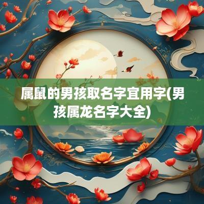 属鼠的男孩取名字宜用字(男孩属龙名字大全)