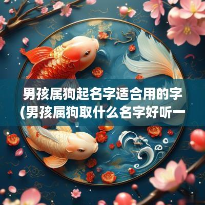 男孩属狗起名字适合用的字(男孩属狗取什么名字好听一点)