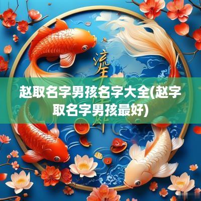 赵取名字男孩名字大全(赵字取名字男孩最好)